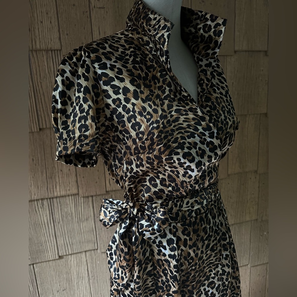 Vintage Rabbit Rabbit Rabbit Designs Leopard Print Wrap Dress - Picture 10 of 13